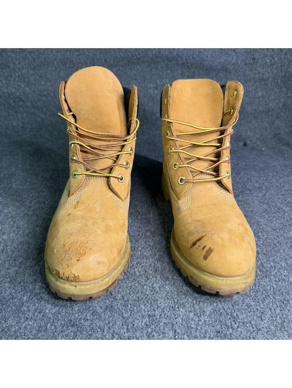 Timberland 6 Inch work Boots Mens Size 8 Beige Nubuck Leather Work 10361